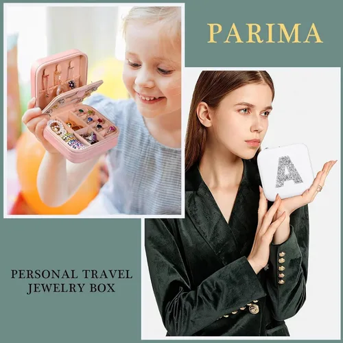 Vista 3 de Parima Regalos personalizados para adolescentes, niñas y adolescentes, joyero de viaje pequeño, organizador de joyas, regalos únicos de cumpleaños