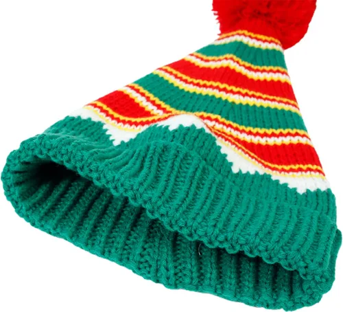 Vista 14 de 2 gorros de punto de Navidad para padres e hijos, gorro de Papá Noel para adultos, bebés, invierno, cálido, gorro de calavera para fiestas