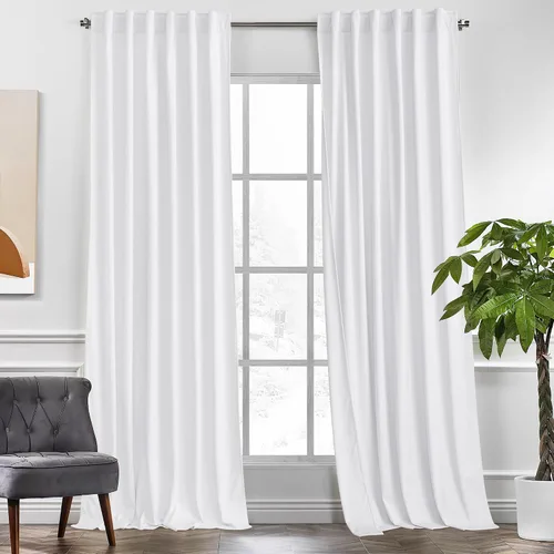 Vista 12 de KGORGE - Cortinas opacas de terciopelo beige de 84 pulgadas, 2 paneles para dormitorio