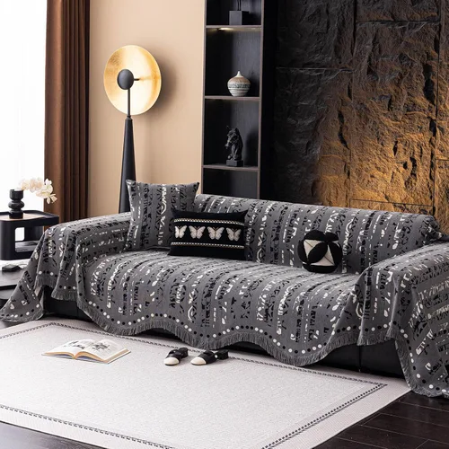 Vista 10 de DREAMINGO Funda de Sillón de Chenilla Fundas de Sofá Jacquard Lavables Protector de Muebles Funda de Sofá Reclinable 1 Cojín Funda de Silla A0#