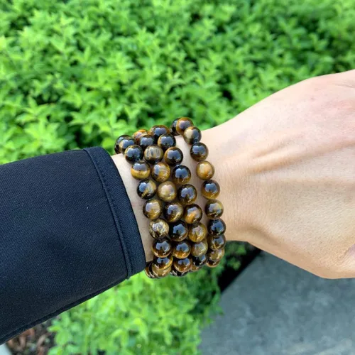 Vista 6 de Adabele 1pc Natural Stretch Gemstone Bracelet 8mm (0.31") Bead 7" to 8.5 inch Healing Crystal Energy Quartz Chakras Jewelry Women Men Girl Birthday