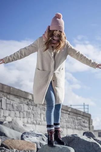 Vista 6 de HEAT HOLDERS - Sombrero térmico de invierno con forro polar grueso para mujer con pompón