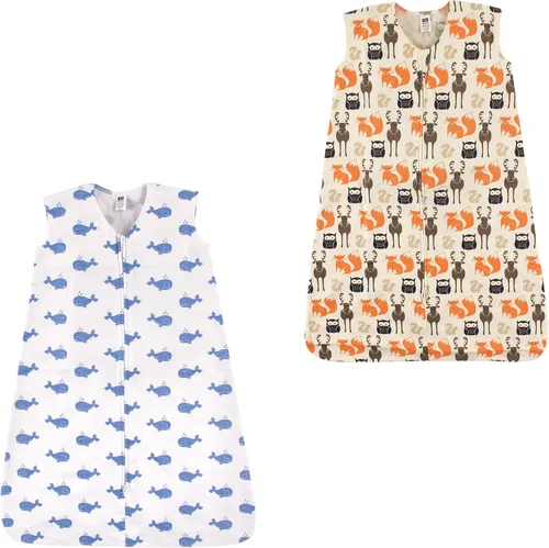 Vista 4 de Hudson Baby Saco de dormir unisex de algodón sin mangas para bebé, saco de dormir, manta Bosque Azteca