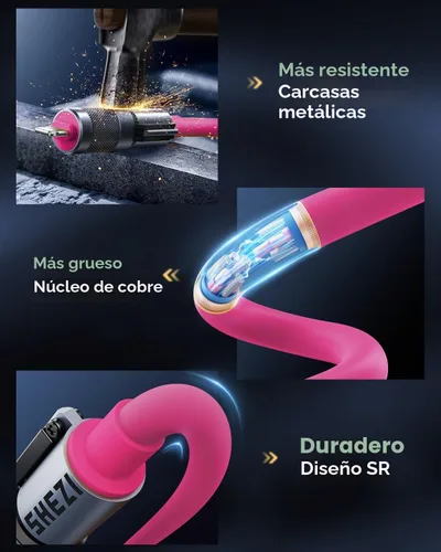 Vista 5 de Cable USB C en espiral 4 en 1 para automóvil de 5 pies [carga rápida de 60 W] compatible con cable Lightning [CarPlay y Android Auto] Combo de cable