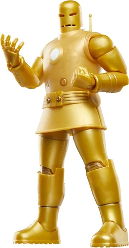 Vista 4 de Marvel Legends Series Iron Man (Modelo 01 - Oro), Figura de acción coleccionable de Iron Man Comics de 6 pulgadas, tarjeta de ampolla de inspiración