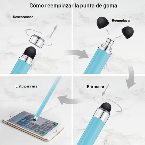Vista 4 de Linfanc - Bolígrafos capacitivos para pantallas táctiles (paquete de 6), lápices capacitivos de alta sensibilidad y precisión para iPad, tabletas