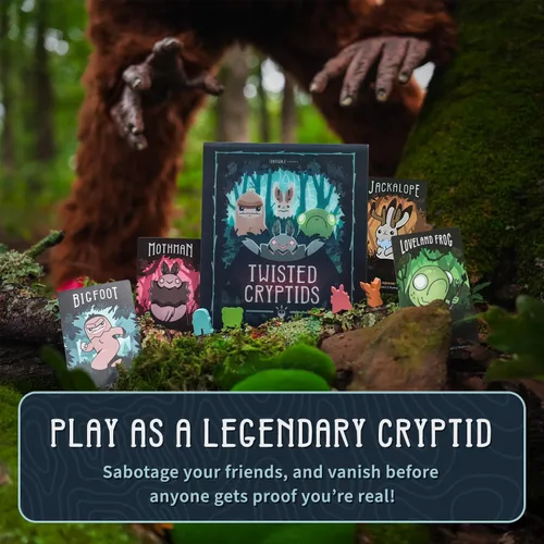 Vista 2 de Unstable Games Twisted Cryptids Juego de Mesa - Juego de Cartas de Estrategia para Adultos y Niños - Juegos de Mesa Familiares para 2-4 Jugadores