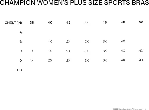 Vista 4 de Champion Women's Racerback Sports Bra, Absolute, Moisture Wicking, Moderate Support (Plus Size)