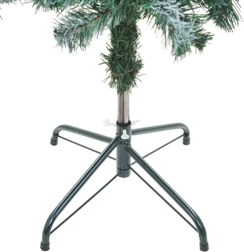Vista 4 de Árbol de Navidad esmerilado, árbol de Navidad blanco, árbol de Navidad preiluminado, arbol de Navidad con Luces, con luces LED y juego de bolas