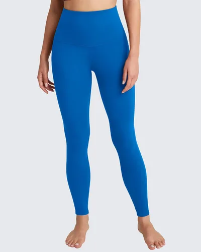 Vista 2 de Leggings de cintura ultra alta para mujer de 27 pulgadas, pantalones de compresión con control de abdomen, pantalones de yoga ajustados para gimnasio
