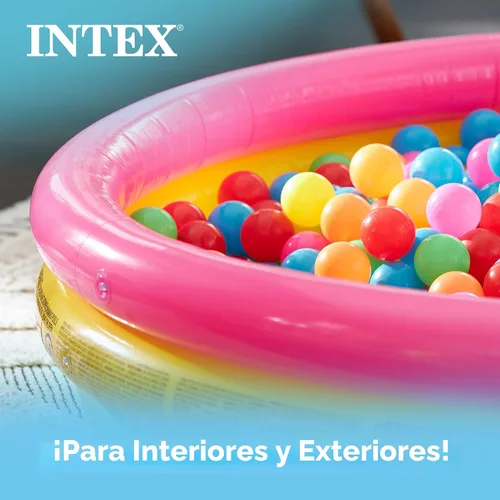 Vista 4 de Alberca Intex para niños con diseño de atardecer de verano, 58 x 13 pulgadas