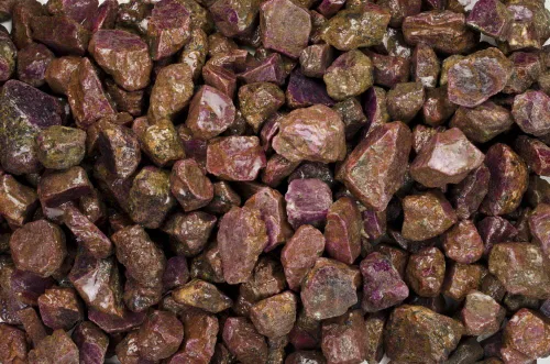 Vista 8 de Fantasia Materiales: Rubí grande de 1 libra en forma hexigonal natural piedras ásperas de la India