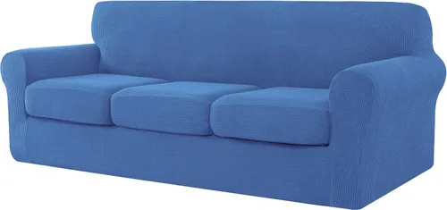 Vista 42 de CHUN YI Fundas de terciopelo para sofá de 4 piezas para sofá de 3 cojines, funda de sofá antideslizante resistente al agua, protector de muebles