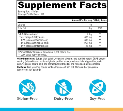 Vista 2 de XYMOGEN Omega MonoPure 1300 EC - Aceite de pescado con 3 veces mayor absorción - Suplemento DHA EPA Omega-3 para apoyo cardiovascular + cognitivo