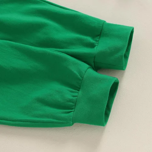 Vista 7 de Ropa para el día de San Valentín para bebé, sudadera de manga larga con letras, pantalones deportivos elásticos para otoño e invierno