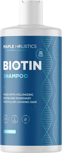 Vista 2 de Biotin Champú y acondicionador para adelgazar el cabello y el volumen, voluminizador de cabello para hombres y mujeres, champú y acondicionador