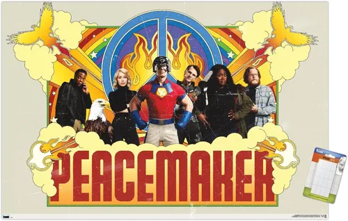 Vista 12 de Trends International DC Comics TV Peacemaker - Póster de pared de grupo, 22.4 pulgadas de largo x 14.7 pulgadas, versión enmarcada de madera