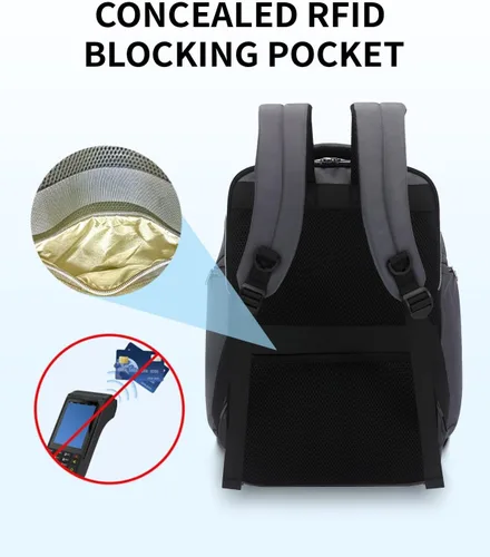 Vista 8 de Bolsa de gimnasio con compartimento para zapatos y soporte para esterilla de yoga y mochila para computadora portátil