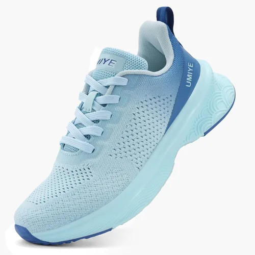 Vista 5 de UMIYE Zapatos deportivos para correr y caminar para mujer, antideslizantes, con soporte de arco