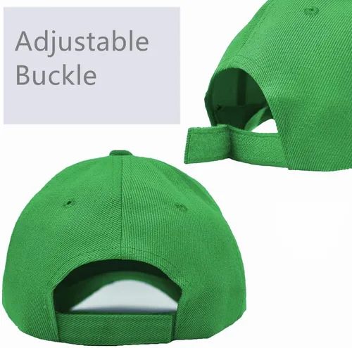 Vista 3 de Gorra de béisbol lisa con correa de gancho y bucle ajustable sólido en blanco curvado visera sombrero
