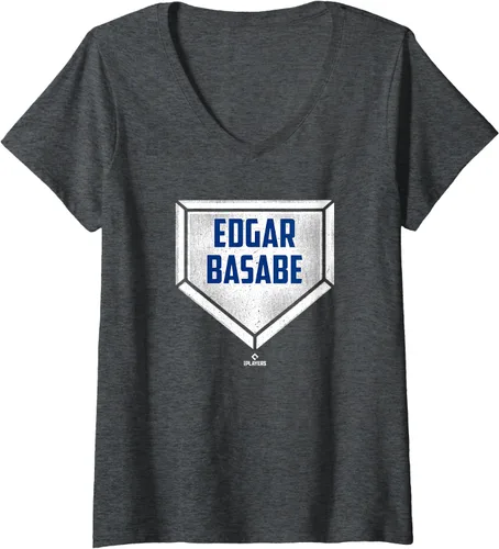 Vista 4 de Womens Home Plate Gameday Edgar Basabe Prospect Baseball Fan Gear V-Neck T-Shirt