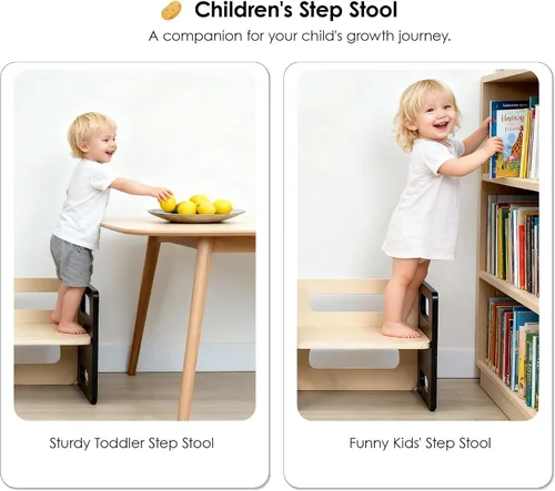 Vista 5 de bpmfkid Montessori - Juego de mesa y silla de destete – Diseño ajustable para niños pequeños, ideal para la hora de comer, aprender y jugar