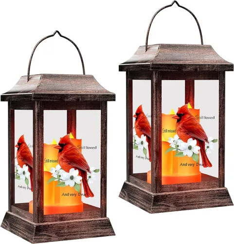 Vista 11 de Faroles Solares de Colibrí para Colgar al Aire Libre, Luces Solares de Metal y Vidrio para Decoración de Jardín, Regalos para Mujeres, Mamá