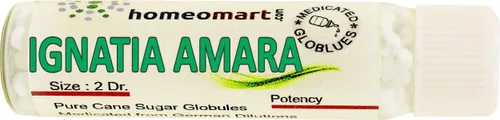 Vista 2 de homeomart.com Pellets de homeopatía Ignatia Amara en potencia 200C, paquete de 3