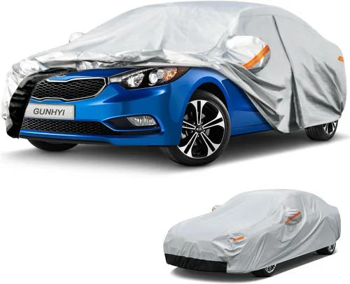 Vista 99 de GUNHYI - Funda de automóvil de 6 capas para Tesla Model 3 (2017-2025), impermeable para todo tipo de clima, protección UV contra la nieve, el sol