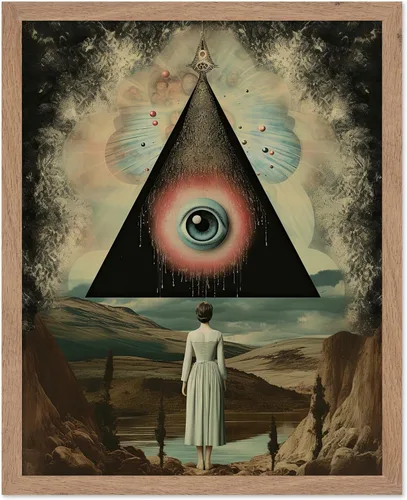 Vista 68 de Poster Master Póster OVNI – Impresión de mujer enmascarada – Arte extraterrestre – Arte surrealista – Arte de ciencia ficción – Regalo para hombres