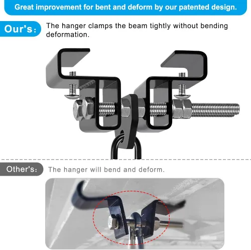 Vista 3 de BeneLabel - Colgador para saco de boxeo, soporte para bolsa pesada, kit para saco de boxeo, soporte, montaje en pared, accesorios para viga