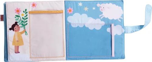 Vista 5 de HABA Álbum de fotos de bebé – Álbumes de tela suave, con capacidad para 8 fotos de 4 x 6 pulgadas, nuevo regalo de bebé y cesta de ducha, juguete