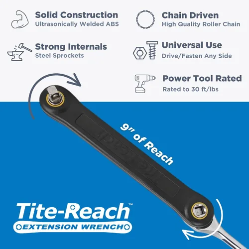 Vista 2 de Tite Reach 3/8 Llave de extensión de alcance de titular de bricolaje