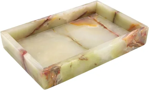 Vista 6 de Bey-Berk Ezra - Bandeja rectangular para toallas de baño con diseño de cebra negra para almacenamiento en encimera
