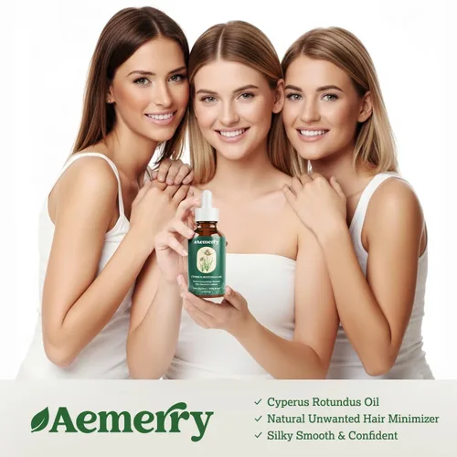 Vista 9 de Paquete de 2 aceites Cyperus Rotundus: aceite natural Cyperus Rotundus para depilación, suero inhibidor puro del cabello, ralentiza y reduce