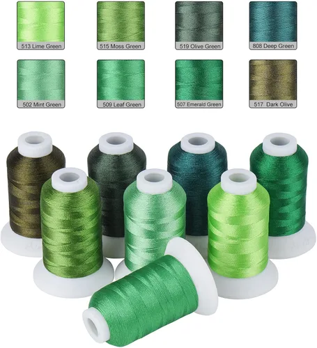 Vista 8 de Simthread Hilo de bordado azul – 8 tonos compatibles con colores Madeira, 550 yardas cada uno, poliéster 40WT, para Brother, Babylock, Janome