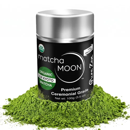 Vista 10 de Matcha Moon Pure Zen Ceremonial Grade Matcha Powder Té verde japonés tradicional orgánico orgánico USDA Primera cosecha Uji Kyoto Proveniente