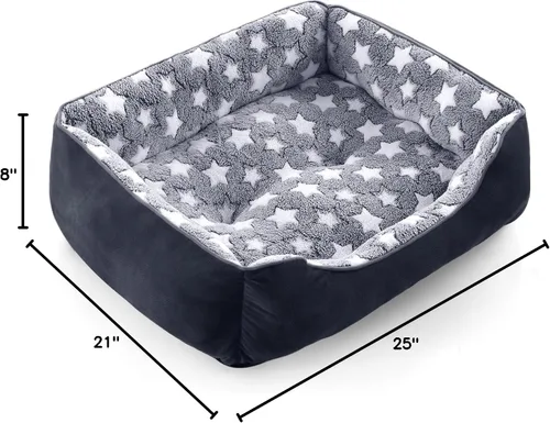 Vista 9 de GASUR Camas para Perros Tamaño Small Plus, Cama Lavable para Perros Pequeños, Sofá Cama Ortopédico para Mascotas, Cuna para Mascotas con Base