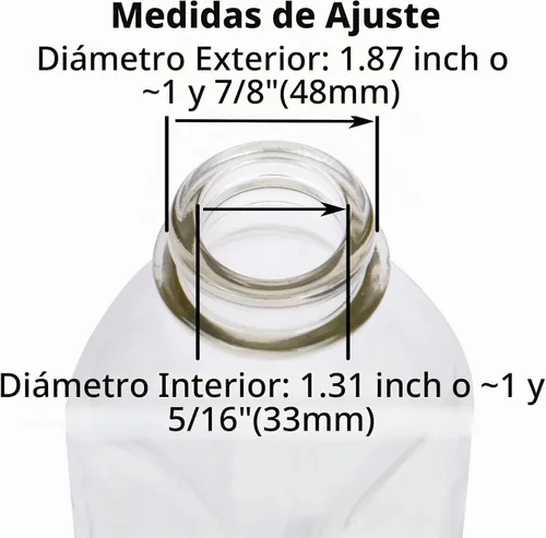 Vista 3 de Tapas de vidrio para botellas de leche, paquete de 4, tapas a presión de 1.890 in (1.87 pulgadas)