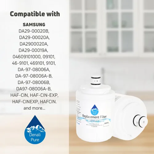 Vista 9 de Paquete de 3 filtros de agua de repuesto para refrigerador MZD2768GEQ - Compatible con cartucho de filtro de agua Maytag UKF7003