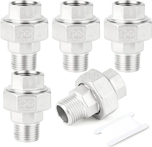 Vista 35 de TAISHER 1 pieza Unión de acero inoxidable 304, 2" NPT hembra, conexión de tubería fundida