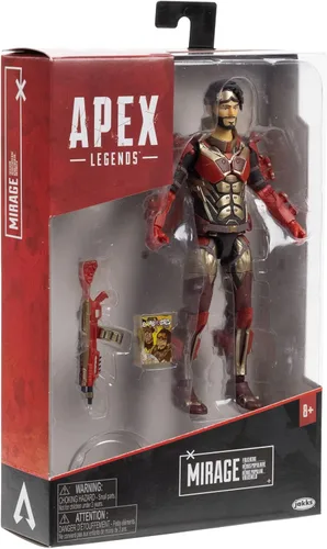 Vista 8 de Apex Legends Mirage Figura de acción coleccionable de 6 pulgadas (Legendary: Folk Hero)
