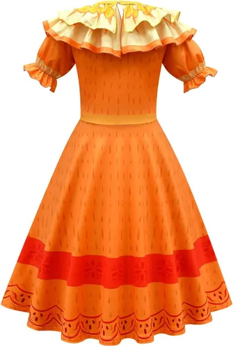 Vista 2 de Kids Girls Isabela Dress Cosplay Costume Julieta Madrigal Princess Dress Skirt Suit for Child
