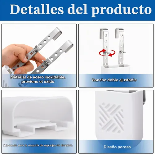 Vista 3 de Adjustble Toilet Tank Cleaning Tablet Holder, Bleach Tablets Bracket