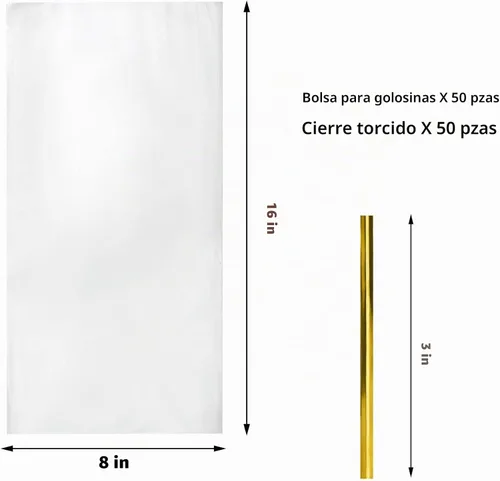 Vista 2 de Morepack Bolsas de Celofán de 8 x 16 Pulgadas, 50 Piezas Bolsas de Regalo de Celofán Transparente para Botellas de Vino Bolsas de regalo