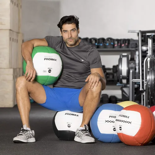 Vista 7 de Pelotas de gimnasio Champion Sports Rhino Promax Slam con agarre antideslizante. Pelota de ejercicio Crossfit, TRX, Pliometria, ejercicios mixtos.