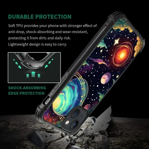 Vista 625 de Funda compatible con iPhone 15, diseño de elefantes africanos, diseño increíble a prueba de golpes, antiarañazos, carcasa trasera de policarbonato