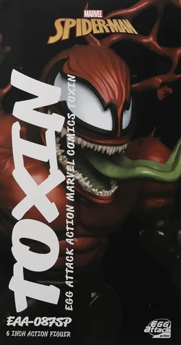 Vista 6 de Beast Kingdom Marvel Comics: Toxin EAA-087SP - Figura de acción de ataque de huevo, multicolor