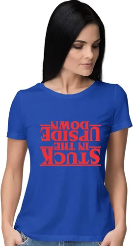 Vista 23 de Go All Out Camiseta para mujer Stuck in The Upside Down