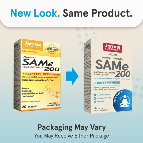 Vista 2 de Jarrow Formulas SAM-e 0.007 oz Suplemento dietario en cápsulas, SAMEBX, 1, 1